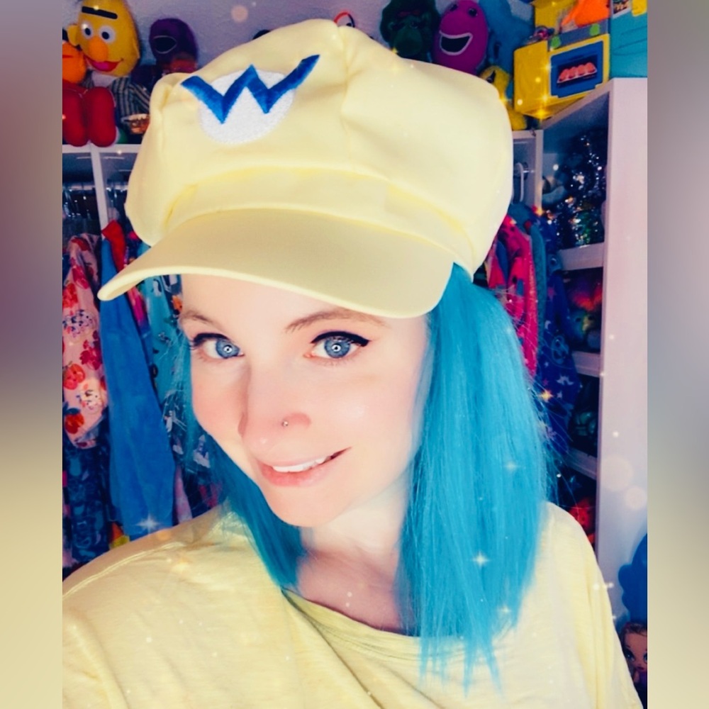 Nintendo Wario Yellow Cap with Blue W Emblem